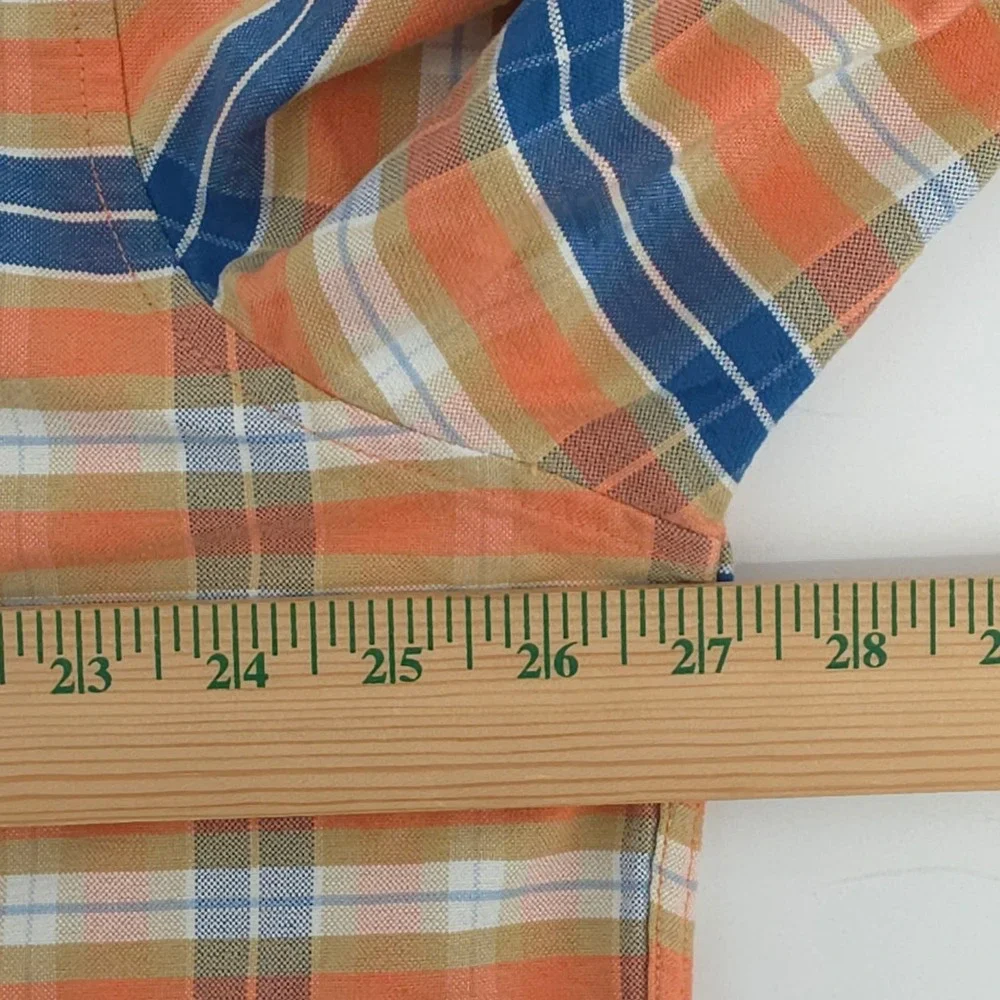 LL Bean‎ Signature Flannel Shirt Mens XXL Tall Slim Fit Plaid Oxford Button Down - Picture 6 of 8